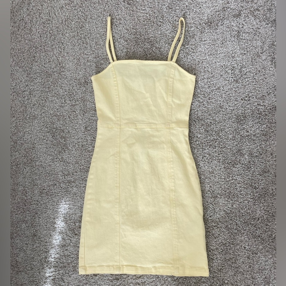 denim mini dress